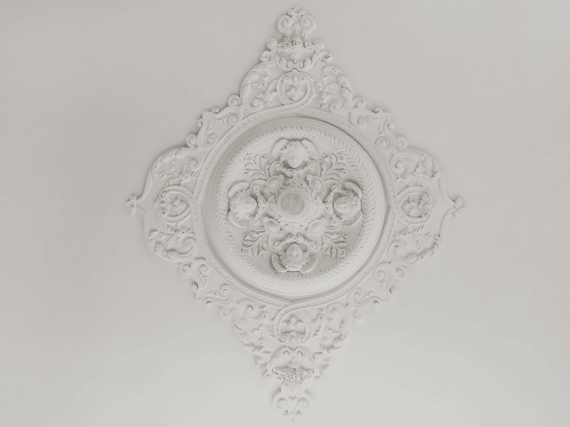 Menchior-rénovation-moulure-rosace-médaillon-plafond